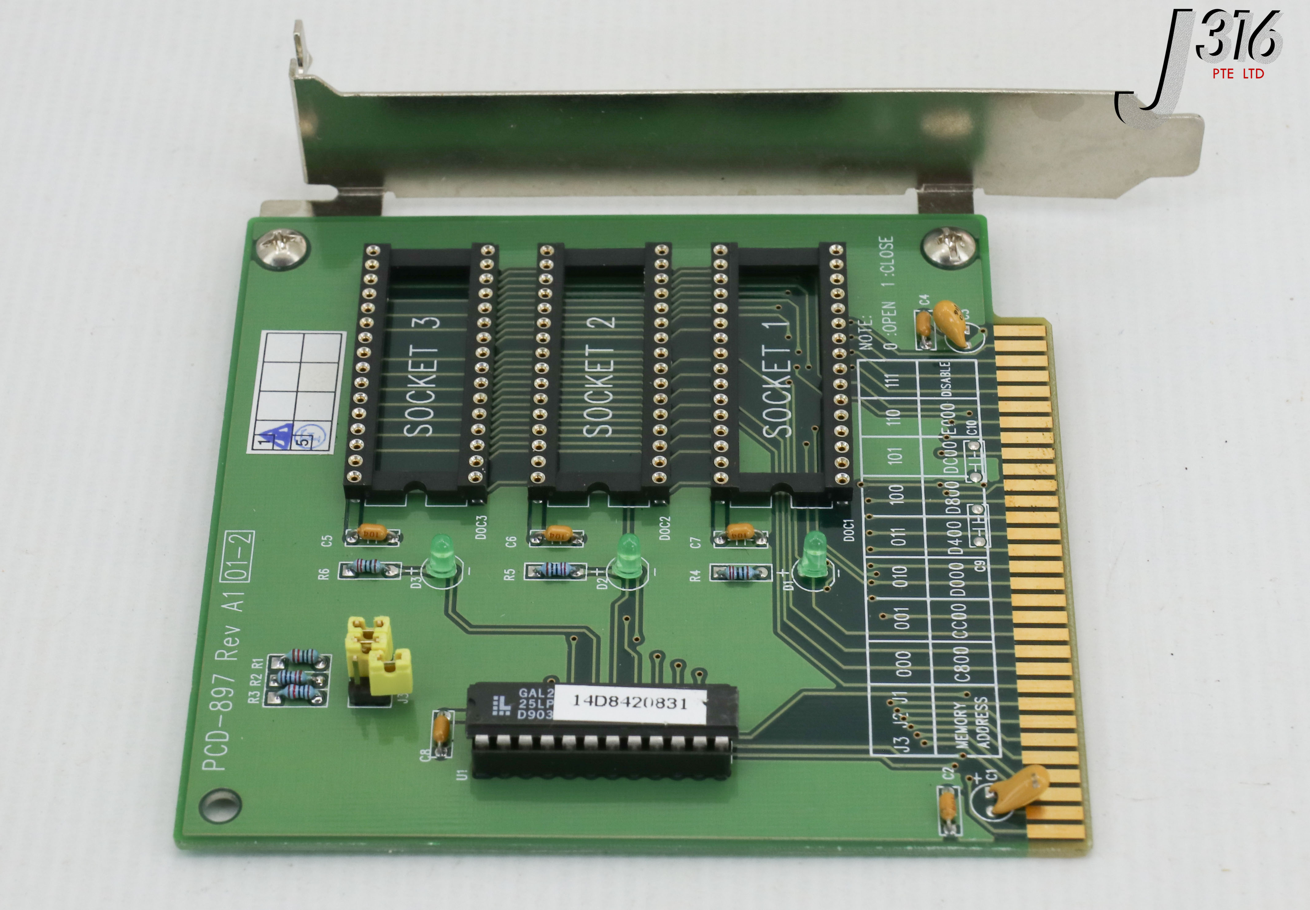 25027 ADVANTECH PCB, CPU BOARD ISA BUS DOC2000 SSD CARD PCD-897 –  J316Gallery